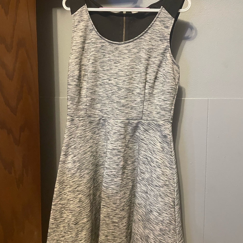 old navy gray heathered dress short fit and flare A line large thick sleeveless